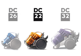 Comparing the size difference between DC26, DC22 and DC32