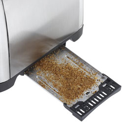 The Quick 2 Toast's tidy crumb tray