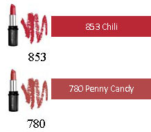 Lipcolour for dark skin tones: 710 Midnight Plum, 780 Penny Candy, 785 Coffee Toffee, 853 Chili
