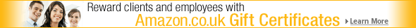 Reward your clients and employees with something they've always wanted--an Amazon.co.uk corporate gift certificate.