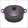 Le Creuset Cast Iron Round Casserole, Cassis, 26 cm