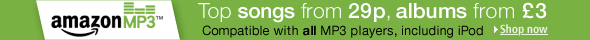 MP3 music downloads: top albums from �3, songs from 29p