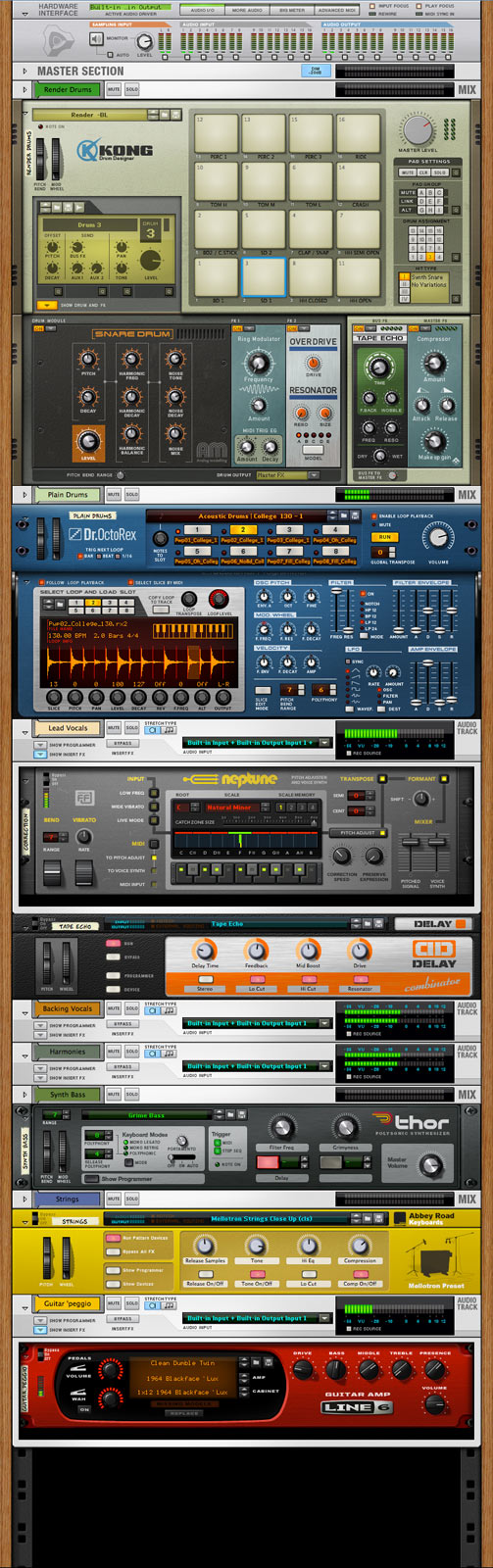 The Rack in Propellerhead Reason