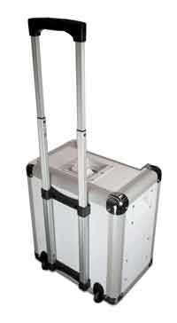 Recessed Wheels andTelescopic handle for portability