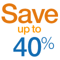 Up to 40% off