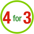 4 for 3