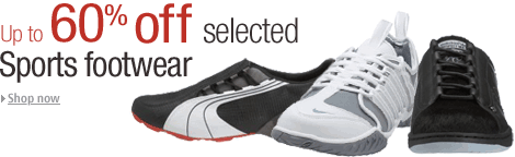 Up to 60% off selected Sports footwear