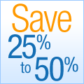 25% to 50% off