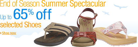 End of Season Summer Spectacular - Up to 65% off selected Shoes