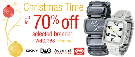 Christmas Time - Up to 70% off top branded watches
