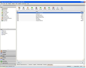 View a list of bank accounts