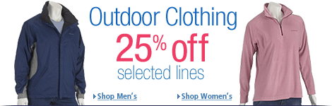 Save 25% on selected Outdoor Clothing - Regatta and Craghoppers