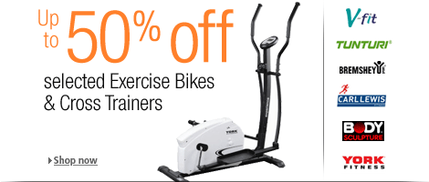 Up to 50% off selected Exercise Bikes & Cross Trainers