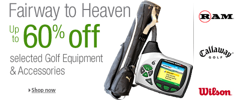 Save up to 60% on selected Golf Accessories, Equipment and Bags