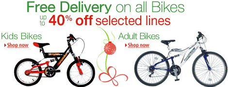 Free Delivery On All Bikes & Up to 40% Off Selected Kids & Adult Bikes