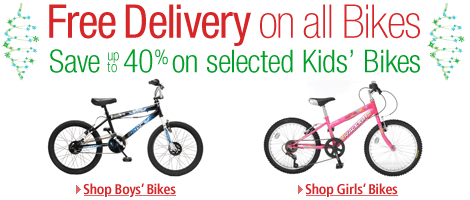 Free Delivery On All Bikes & Up to 40% Off Selected Kids' Bikes