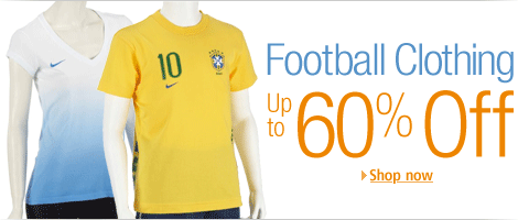 Save up to 60% on selected football clothing