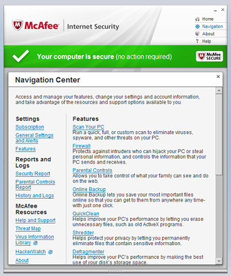 McAfee Internet Security 2012 