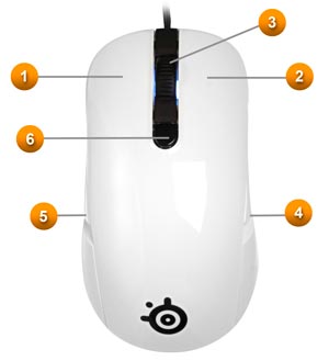 SteelSeries Kana White Mouse Buttons