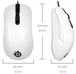 SteelSeries Kana White Mouse Size and Weight