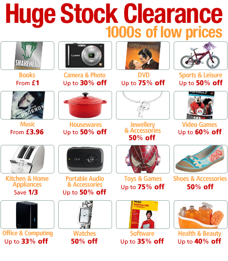 Huge Stock Clearance