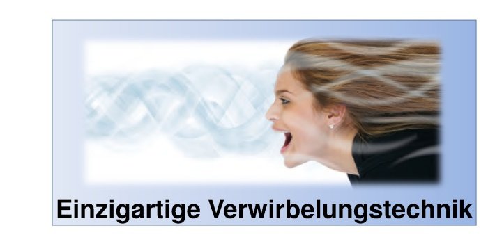 Einzigartige Verwirbelungstechnik