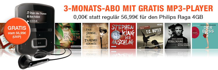 3-Monats-Abo mit gratis MP3-Player 