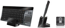 Einfaches Aufladen der Tastatur in der separaten Halterung