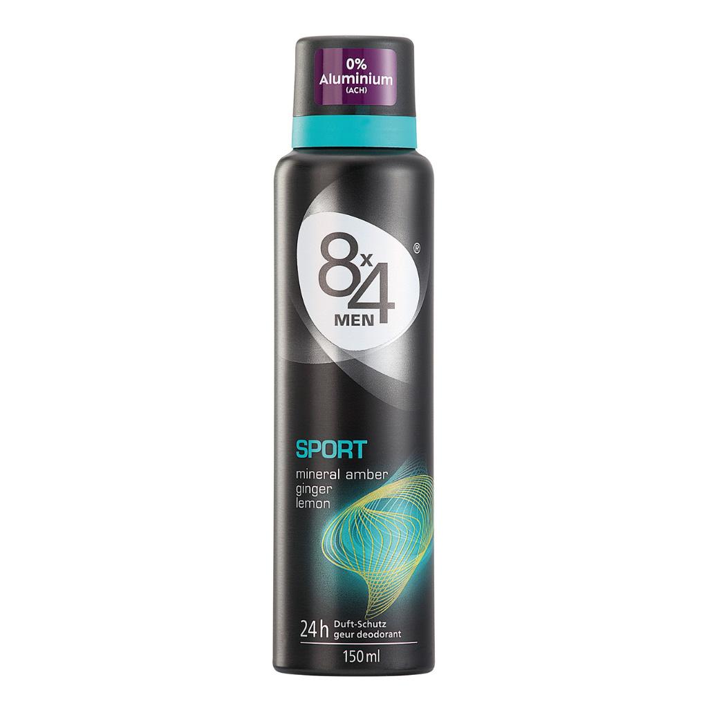 8x4 Men Deo Sport Spray, ohne Aluminium, 1er Pack (1 x 150 ml) Amazon