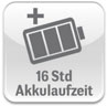 16 Stunden Akkulaufzeit