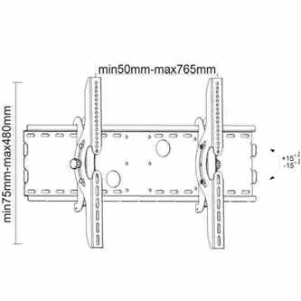 LCD Wandhalterung kippbar 30&deg;, >75 kg, <160 cm