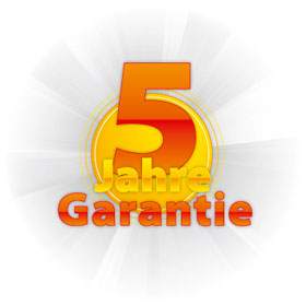 5 Jahre Herstellergarantie