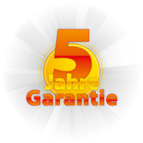 5 Jahre Herstellergarantie