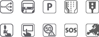 Icons zu den Features