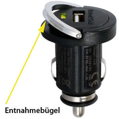 Adapter mit Entnahmeb&uuml;gel