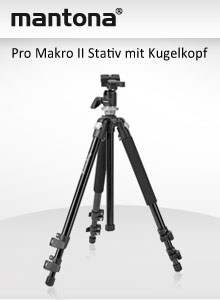 mantona Pro Makro II Stativ mit Kugelkopf