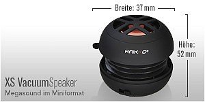 RAIKKO XS Vacuum Speaker Abmessungen