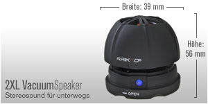 RAIKKO 2XL Vacuum Speaker Abmessungen