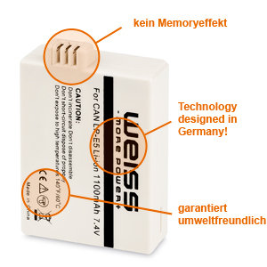 Produktansicht WEISS Akku LP E-5