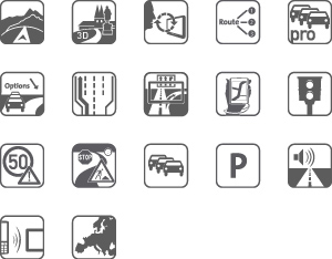 Icons zu den Features