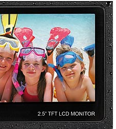 lichtstarkes 2,5 Zoll Display