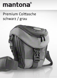 mantona Premium Colttasche schwarz / grau