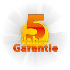 5 Jahre Herstellergarantie