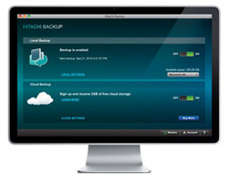 Bildschirmdarstellung Hitachi BackUp
