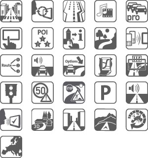 Icons zu den Features