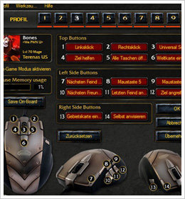 Die SteelSeries Software erlaubt eine einfache Tastenbelegung via Drag&Drop.