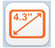Icon: 8,9 cm  Touchscreen