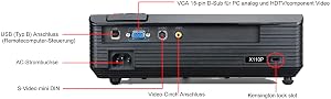 Acer X110P DLP-Projektor - R&uuml;ckseite mit Schnittstellen