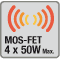 MOS-FET 4 x 50W Max.