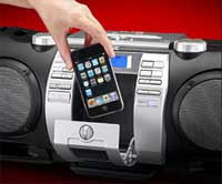 Boomblaster mit iPod Dock